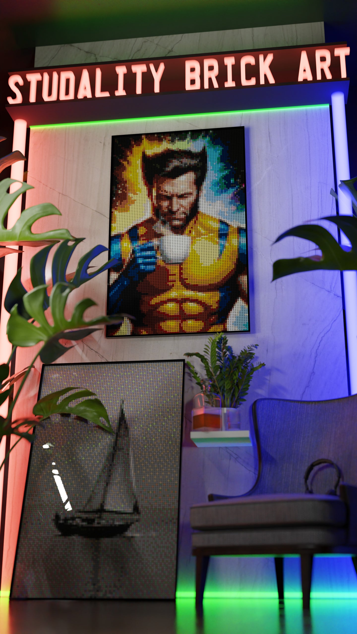 Wolverine LEGO® Style mosaic creative DIY building set